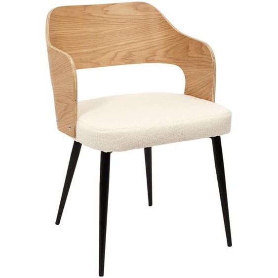 Chaise visiteur Bouclette Dos bois Diane  - Coloris bois