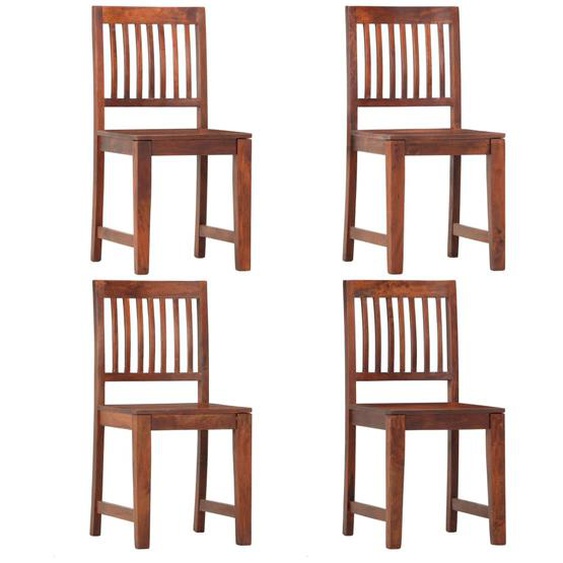 Chaises à manger lot de 4 bois solide de manguier