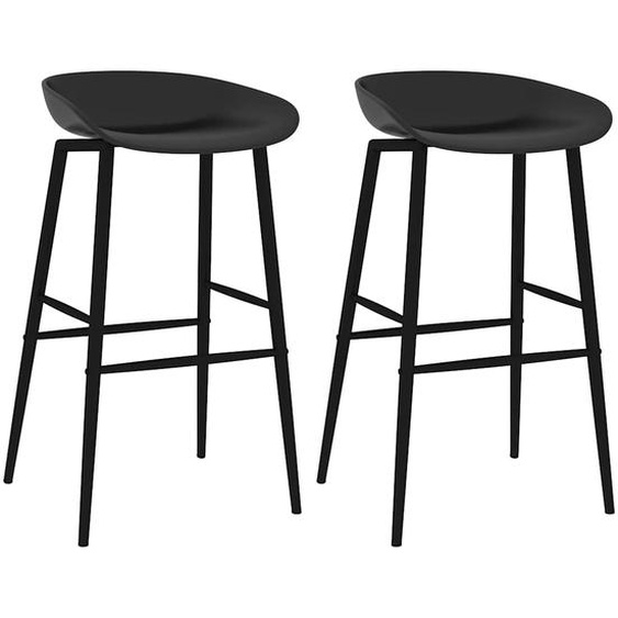 Chaises de bar lot de 2 noir