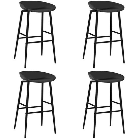 Chaises de bar lot de 4 noir