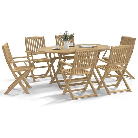 Chaises de jardin pliantes lot de 6 54x61x88 cm bois dacacia