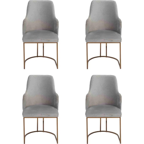 Chaises de salle à manger modernes grises chaises de cuisine de luxe design 4x chaises nouvelles