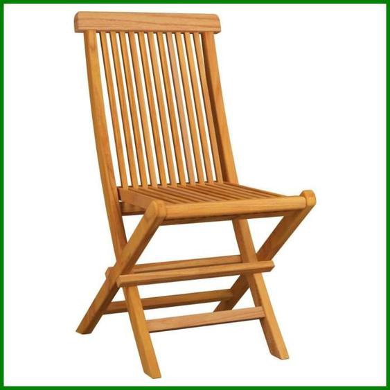 Chaises pliables de jardin - ASHATA - BK3065527 - Bois de teck - 6 pièces - Extérieur