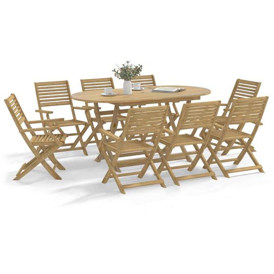 Chaises pliables de jardin lot de 6 bois massif dacacia
