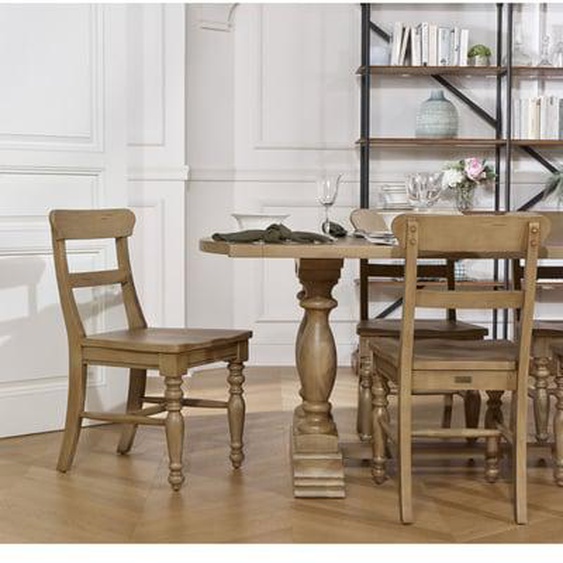 Chaises style contemporain en bois massif, lot de 2 JOHNSON
