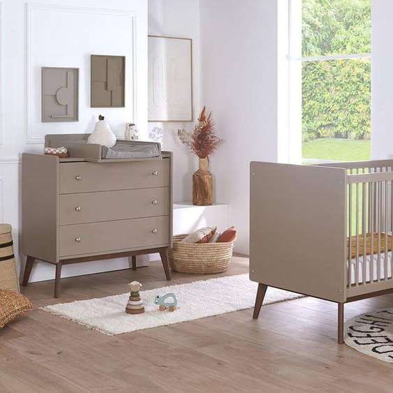 Chambre Bébé Duo Gaïa Argile / Noyer