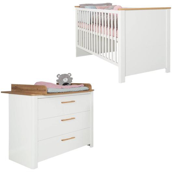 Chambre Bébé Évolutive 2 Pièces Avec Soft-close Ava Blanc / Chêne Artisan
