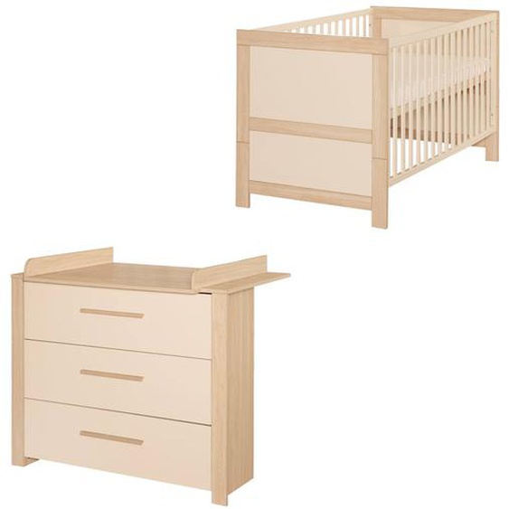 Chambre Bébé Évolutive 2 Pièces Avec Soft-close Momo Beige Cashmere - Chêne