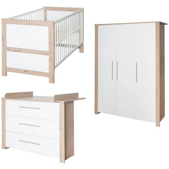 Chambre Bébé Évolutive Complète Avec Soft-close Malo Blanc - Chêne Sonoma Scié