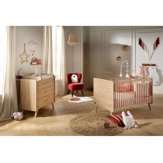 Chambre Bébé, Lit Évolutif Et Commode À Langer - Arty Marron