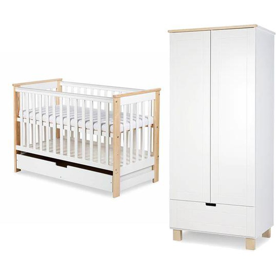 Chambre bébé scandinave KIWO (lit + armoire) - Pin