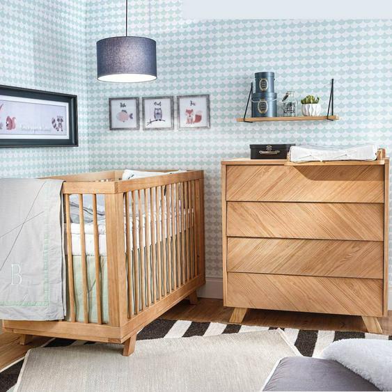Chambre Complète Bébé Bois Massif Kyoto Bois Naturel