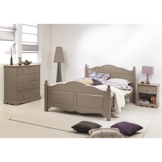 Chambre Taupe Lit 140 + Commode + Chevet