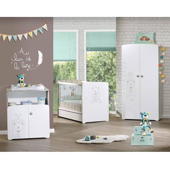 Chambre Trio Lit Et Commode Et Armoire En Bois Blanc