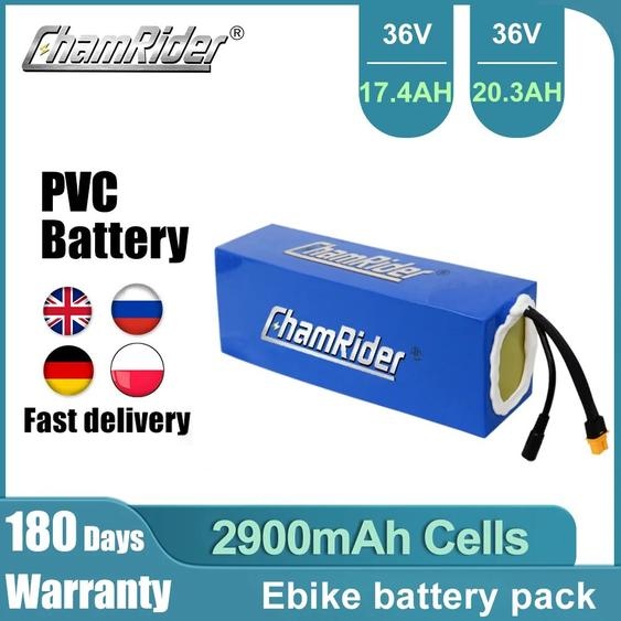 Chamrider PVC batterie 20AH Ebike batterie 36V 30A BMS batterie 18650 batterie au Lithium 500W 1000W 1500W batterie de vélo électrique