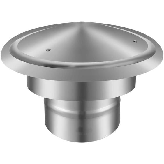Chapeau de cheminée Mophorn de 6 pouces, protection contre la pluie pour toit rond en acier inoxydable 304, argent