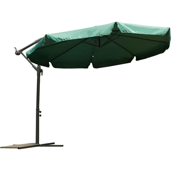 Chapeau de soleil pliable de jardin 8 segments vert 350cm