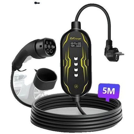 Chargeur pour véhicule électrique,tactile, conception étanche, puissance 3,5 kW, câble de 5 mètres