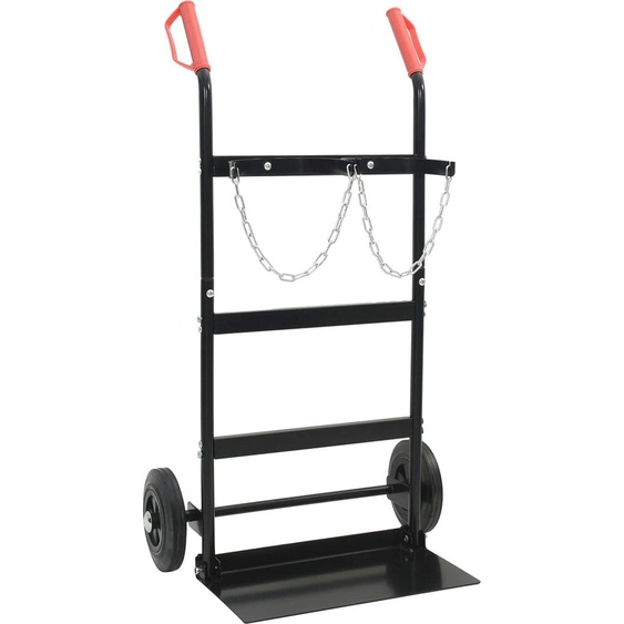 Chariot à main noir et rouge 63 x 43,5 x 110 cm Acier