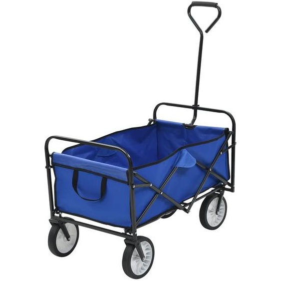 Chariot à main pliable Acier bleu
