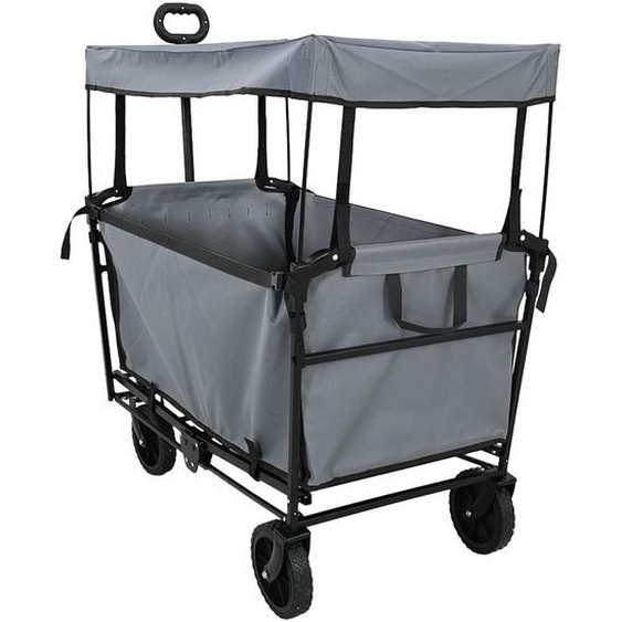 Chariot à Main Pliable Gris 105 x 56,5 x 116 cm Tissu Oxford