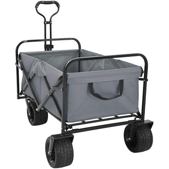 Chariot à Main Pliable Gris 89 x 63 x 96 cm
