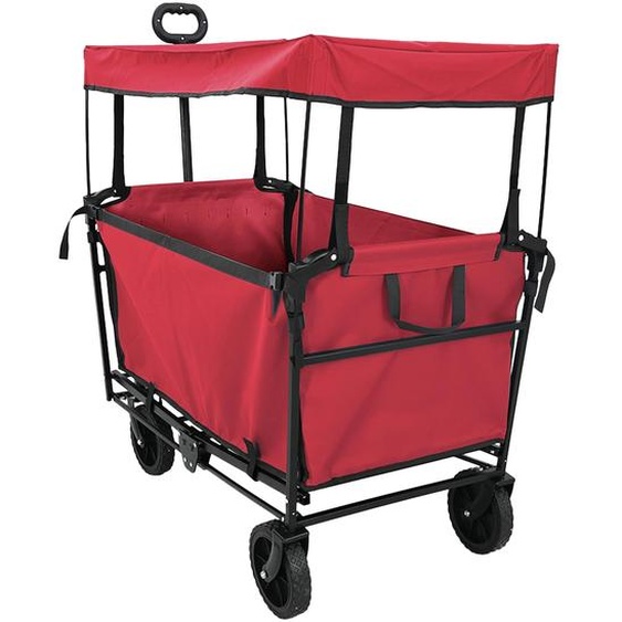 Chariot à Main Pliable Rouge 105 x 56,5 x 116 cm Tissu Oxford