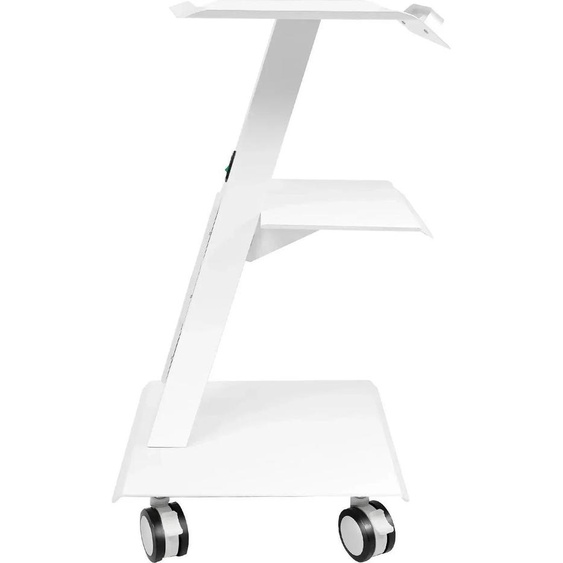 Chariot à outils - 3 niveaux - Réglable en hauteur - Acier et PVC - Max. 100 kg - 41 x 36 x 77 cm - Blanc