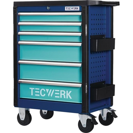 Chariot à outils PLUS 2.0 L760xP465xH1030mm 500 kg 6 tiroirs 96 pièces tôle dacier