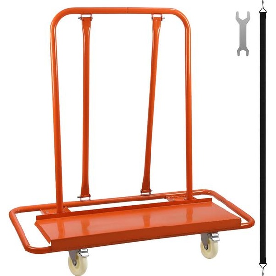 Chariot à panneaux Bettizia capacité de charge 1000 kg Chariot de transport de panneaux en acier Q235 Transporteur de panneaux avec roues universelles Aide au transport Rouleur de panneaux
