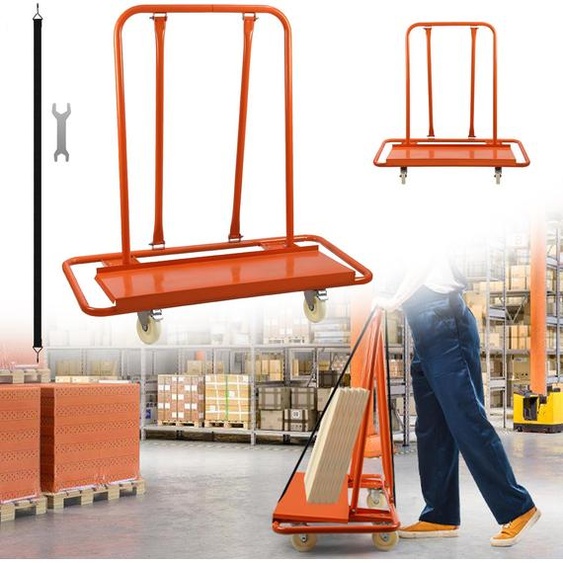 Chariot à panneaux Jayseuw Trolley chariot à panneaux Chariot de transport plaques de plâtre Diable à panneaux