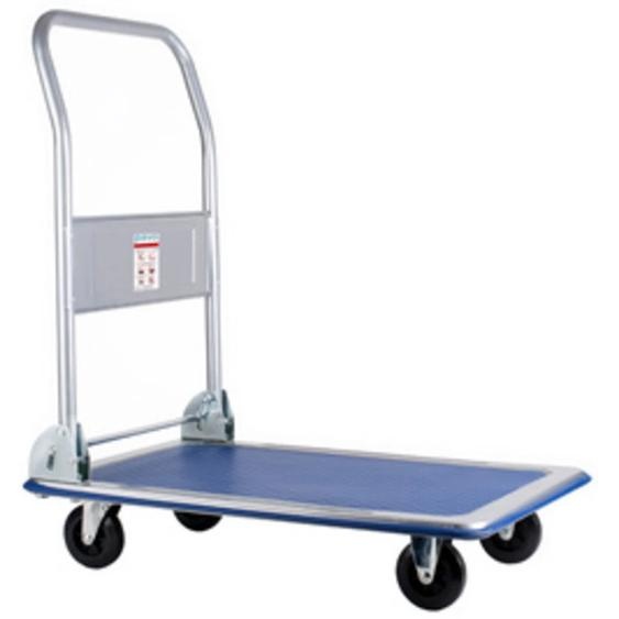 Chariot à plate-forme, capacité: 150 kg, noir/bleu