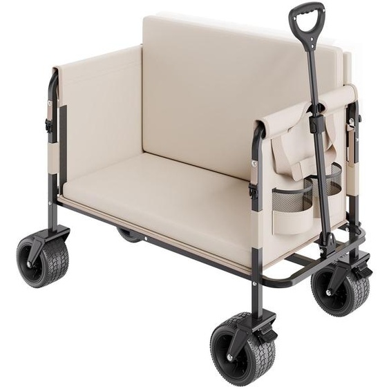 Chariot à provisions VEVOR, capacité de charge 250kg, chariot pliable 2 en 1, transformable en banc, chariot dextérieur pour les courses alimentaires, le camping, le jardinage