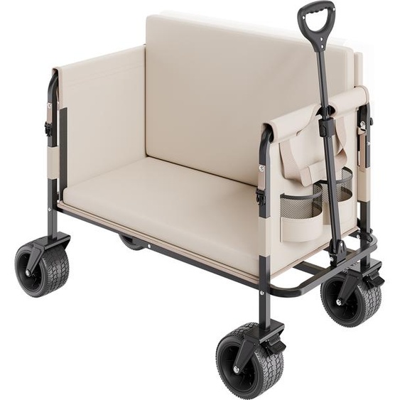 Chariot à provisions VEVOR, capacité de charge 250kg, chariot pliable 2 en 1, transformable en banc, chariot dextérieur pour les courses alimentaires, le camping, le jardinage