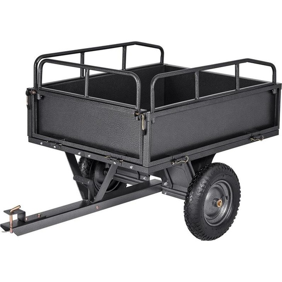 Chariot basculant en acier 10 pi³ 500 lb pour remorque ATV/UTV à atteler derrière un véhicule utilitaire lourd