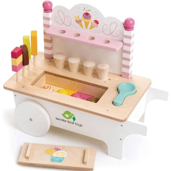 Chariot Crème Glacée Blanc, Beige, Rose