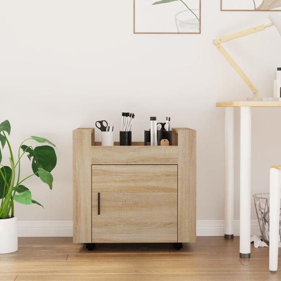 Chariot de bureau Chêne sonoma 60x45x60 cm Bois dingénierie