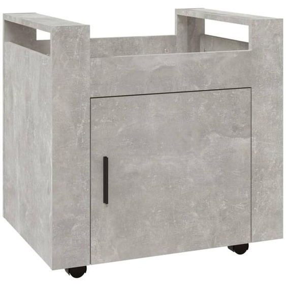 Chariot de bureau gris béton 60x45x60 cm Bois composite
