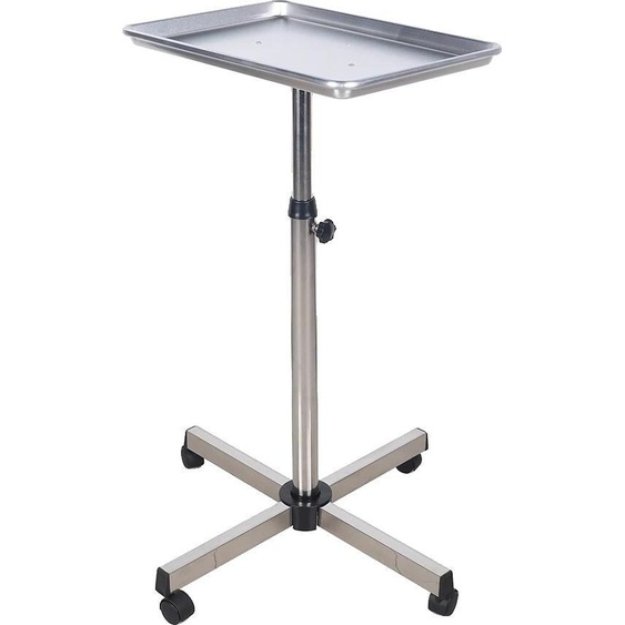 Chariot de coiffure, réglable en hauteur, design durable, couleur argent