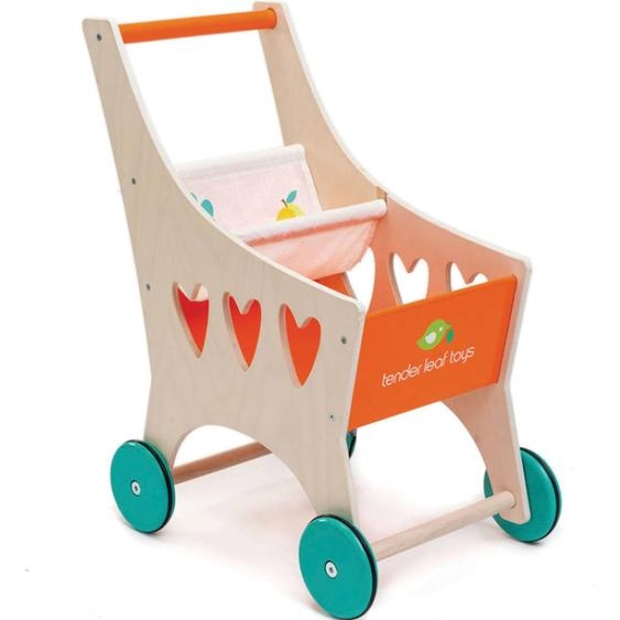 Chariot De Courses Beige, Vert, Orange