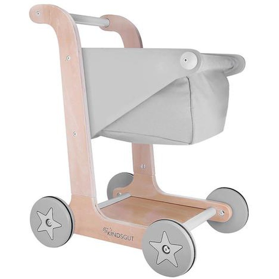 Chariot De Courses Pour Enfant En Bois Gris