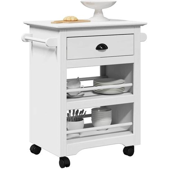 Chariot de cuisine BODO blanc 67,5x45x80 cm