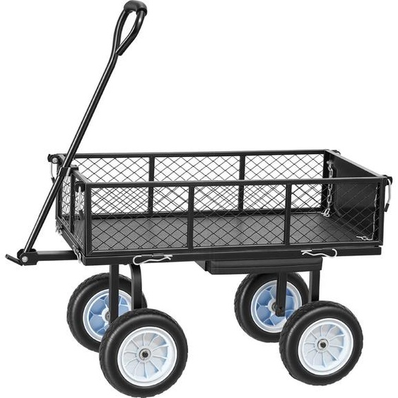 Chariot de jardin Bollerwagen 226, capacité de charge de 8 kg, équipé de sièges et de roues en polyuréthane. Chariot de transport avec rangement pour outils et poignée réglable, idéal pour le jardin et lentretien des pelouses