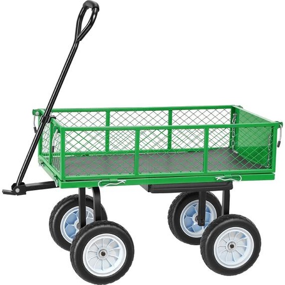 Chariot de jardin Bollerwagen 226, capacité de charge de 8 kg, équipé de sièges et de roues en polyuréthane. Chariot de transport avec rangement pour outils et poignée réglable, idéal pour le jardin et lentretien des pelouses