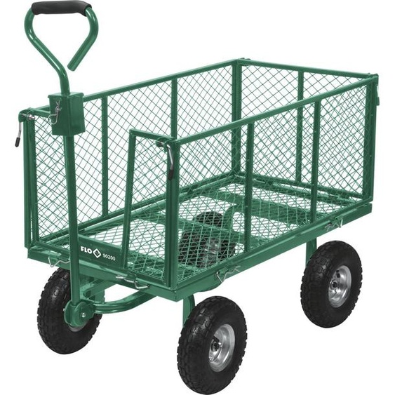 Chariot de jardin 95 x 50 x 40 cm, jusquà 300 kg, chariot à main, chariot de transport à parois métalliques