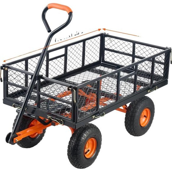 Chariot de jardin, capacité robuste, design polyvalent, 400lbs