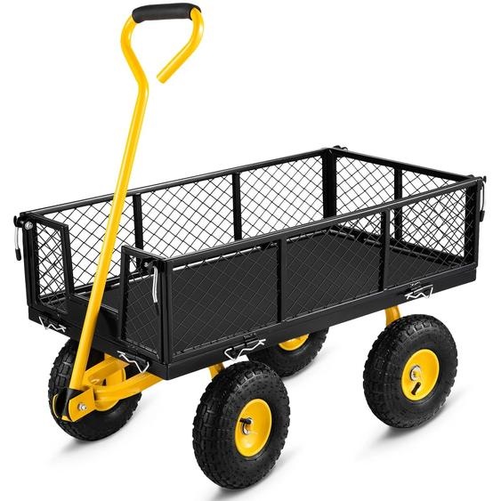 Chariot de jardin - Chariot de transport - Chariot de plage - Chariot de gravier - Chariot de transport - Chariot à outils - Usage extérieur - 1200lbs