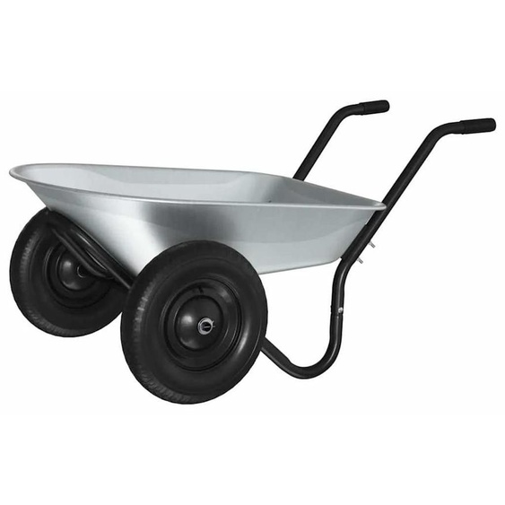 Chariot de jardin en acier - 124 x 73 x 65 cm - Robuste - Couleur vert armée