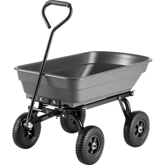 Chariot de jardin SucceBuy avec fonction basculante, capacité de charge de 272 kg, chariot de transport pivotant à 270° en plastique et acier avec pneus de 10 pouces, idéal pour le jardinage, la pelouse, le gravier et la boue