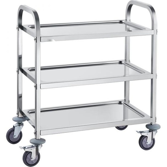 Chariot de laboratoire Chariot mobile en acier inoxydable à 3 niveaux 181kg - Laborklinik Medizintechnik